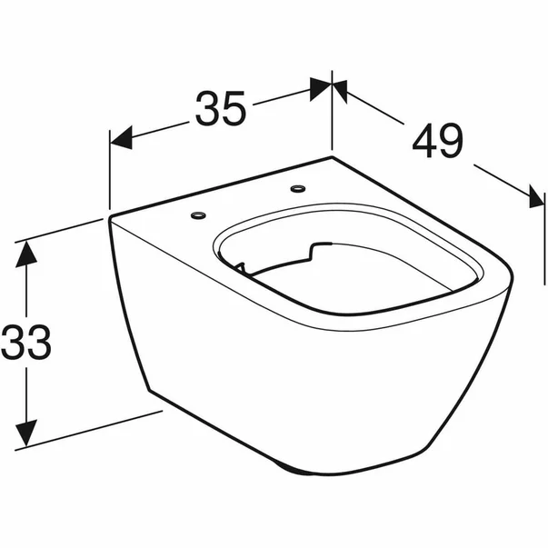 Vas wc suspendat rimfree Geberit Smyle Square picture - 4