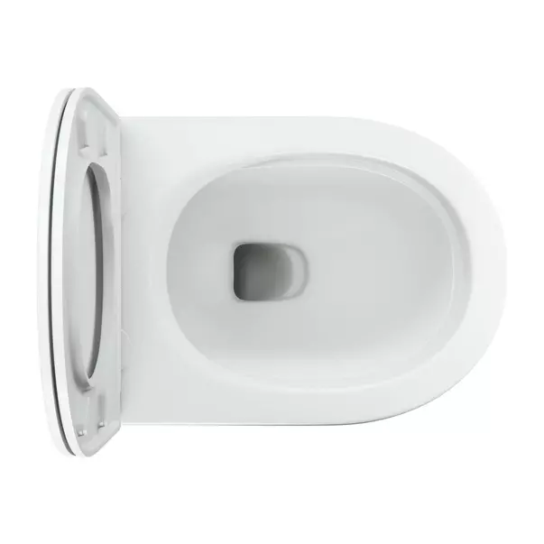 Vas WC suspendat rimless cu capac soft-close alb mat Omnires Ottawa Comfort picture - 4