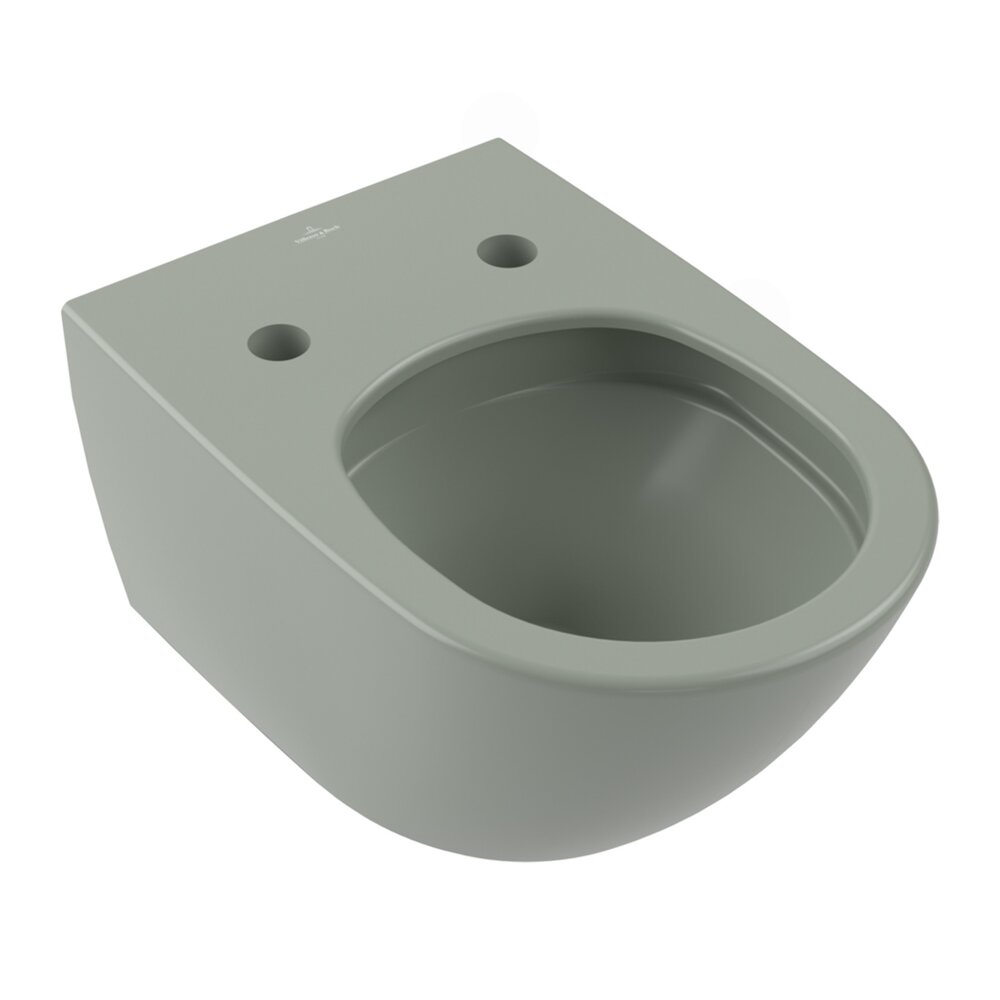 Vas WC suspendat Villeroy&Boch Antao TwistFlush Rimless cu finisaj verde-mat Morning Green CeramicPlus