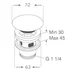 Ventil ceramic Click-Clack Villeroy&Boch alb cu preaplin picture - 2