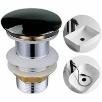 Ventil ceramic negru mat Click-Clack Rune fara preaplin