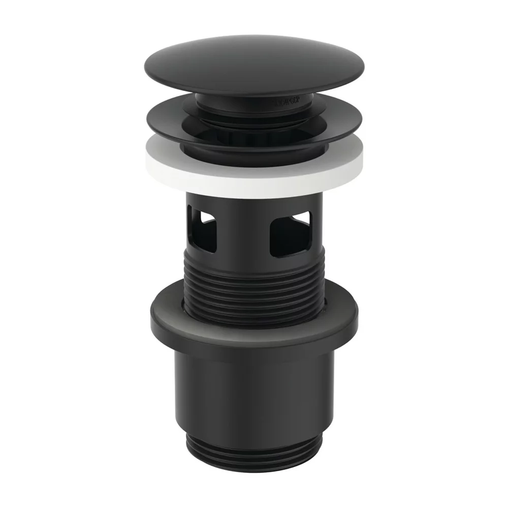 Ventil Ideal Standard pentru lavoare cu preaplin negru mat push