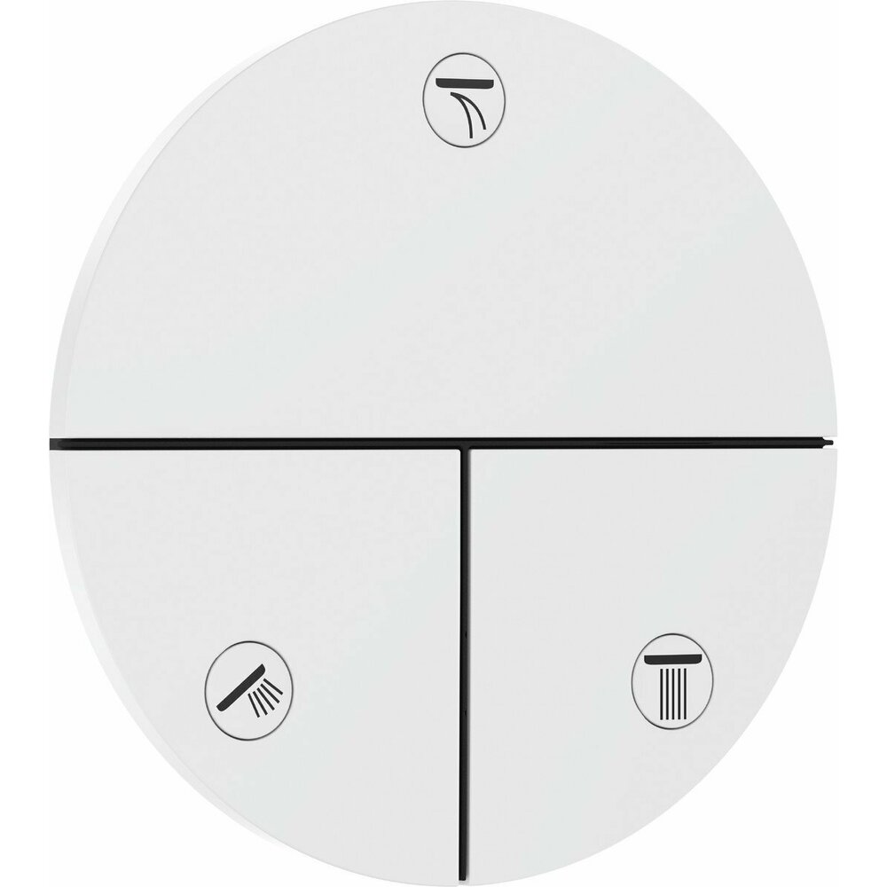 Ventil incastrat alb mat Hansgrohe ShowerSelect Comfort S 3 functii