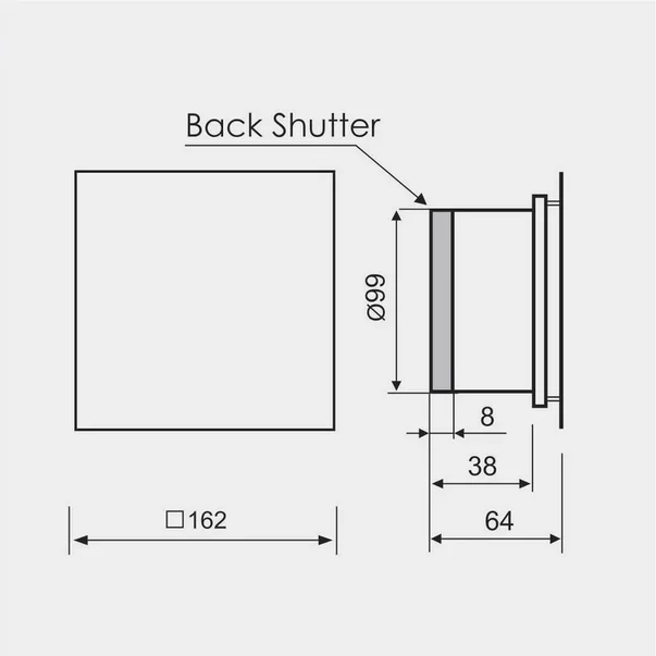 置物 heatstroke Ventilator baie MMotors crom cu evacuare 38 mm 16W 0740 | Neakaisa.ro