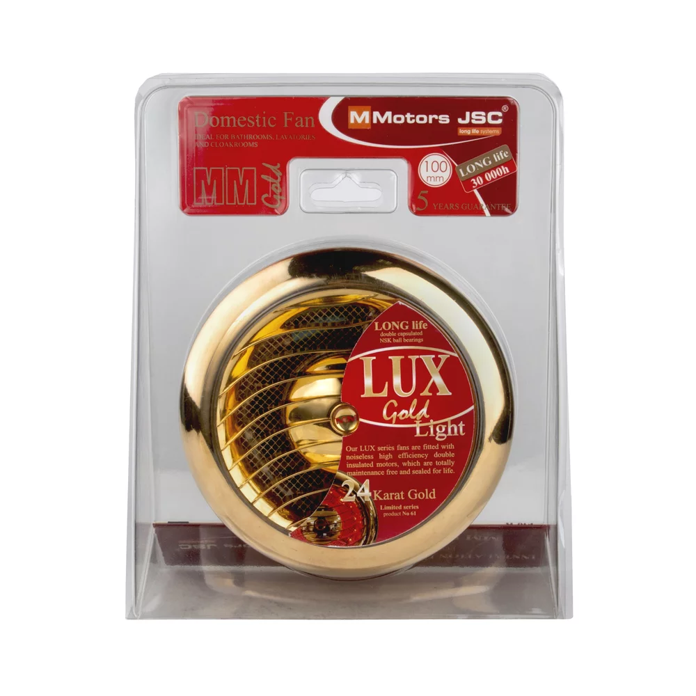 Ventilator baie MMotors MM placat cu aur 24K si evacuare 19W 5946