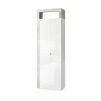 Бял гардероб с колони LC Mobili Italia Хамбург 188x65 см