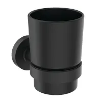 Държач за четки за зъби Ideal Standard IOM, матово черен, с черно стъкло