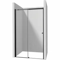 Deante Kerria Plus плъзгаща се душ врата черна 130см
