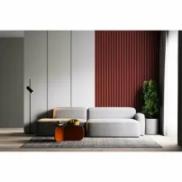 Декоративен/акустичен оребрен панел Lameo Mini coral (черен филц) 30x275 см
