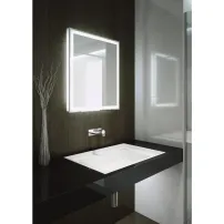 Dubiel Vitrum Forte LED квадратно огледало с обръщаемо лице 80x80 см