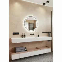 Dubiel Vitrum Holiday LED огледало с подсветка черно 80x80 см