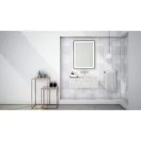 Dubiel Vitrum Logan Black LED правоъгълно огледало с обръщаемо лице 75x120 см