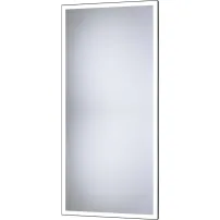 Dubiel Vitrum, правоъгълно огледало с обръщаемо лице, плътно черно, LED, 50x100 см