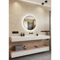 Dubiel Vitrum Zoe LED огледало черно 70x70 см