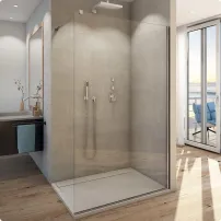 Душ кабина SanSwiss Easy STR4P 120 см, закалено стъкло с дебелина 8 мм, антикорозионно покритие