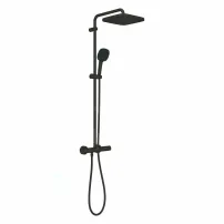 Душ колона Grohe Vitalio 250 Cube с термостатичен смесител, матово черно