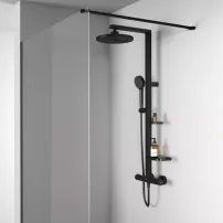 Душ колона с термостатен смесител матово черно Ideal Standard Alu+
