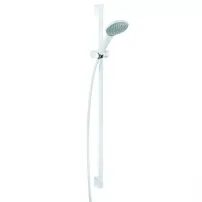 Душ комплект Kludi Freshline 1S бял с опорна дръжка, маркуч и душ слушалка