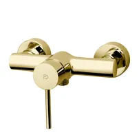 Едноръкохватков смесител за душ FDesign Flusso, златист цвят