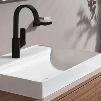 Едноръкохватков смесител за умивалник Hansgrohe Vivenis 210, матово черен, с изскачащ вентил
