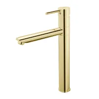 FDesign Flusso висок едноръкохватков смесител за умивалник, лъскаво злато