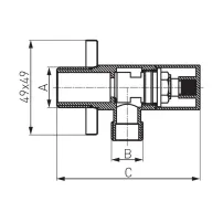 FDesign Kleome керамичен ъглов смесител, гланциран хром 1/2