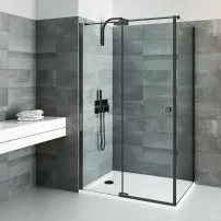 Фиксирана странична стена Roth Belita Elegant Neo 80 см, 8 мм стъкло, черно