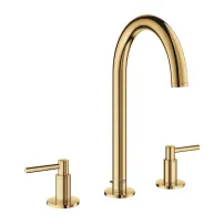 Grohe Atrio M 3-елементен смесител за умивалник с двойна ръкохватка, златист цвят Cool Sunrise