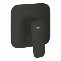 Grohe Cubeo матово черен смесител за душ без тяло за вграждане