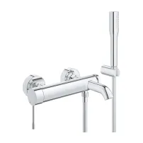 Grohe Essence едноръкохватков смесител за вана и душ, гланциран хром, с душ комплект
