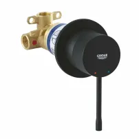 Grohe Essence матово черен смесител за душ Phantom Black с вградено тяло