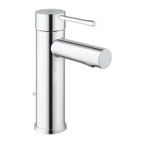 Grohe Essence S смесител за умивалник с едноръкохватков механизъм, гланциран хром, с вентил