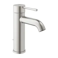 Grohe Essence S смесител за умивалник с едноръкохватков механизъм, матиран хром, Supersteel