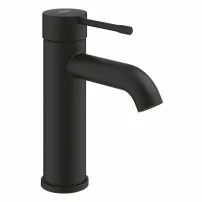 Grohe Essence S смесител за умивалник с едноръкохватков механизъм, матово черен, без вентил