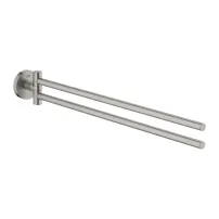 Grohe Essentials двоен държач за кърпи 44 см, четкан хром, Supersteel