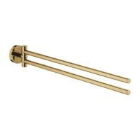 Grohe Essentials двоен държач за кърпи 44 см, гланцово златисто покритие, Cool Sunrise