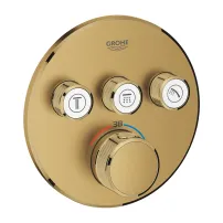 Grohe Grohtherm SmartControl 3-пътен смесител за вграждане за душ с термостат, матово злато, Cool Sunrise