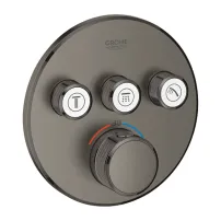 Grohe Grohtherm SmartControl 3-пътен вграден смесител за душ с термостат, четкан антрацит, твърд графит