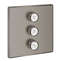 Grohe Grohtherm SmartControl скрит смесител за душ с 3 изхода, четкан антрацит, твърд графит