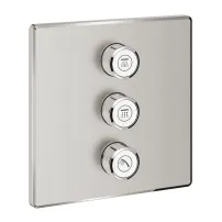 Grohe Grohtherm SmartControl скрит смесител за душ с 3 изхода, матов хром, Supersteel