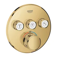 Grohe Grohtherm SmartControl скрит смесител за душ с термостат, 3 изхода, златист гланц, Cool Sunrise