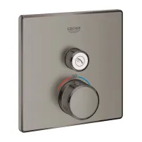 Grohe Grohtherm SmartControl скрит смесител за душ с термостат за 1 изход, четкан антрацит, твърд графит