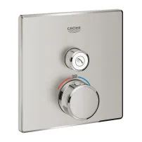 Grohe Grohtherm SmartControl скрит смесител за душ с термостат за 1 изход, матиран хром Supersteel