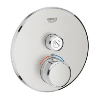 Grohe Grohtherm SmartControl Смесител за душ с 1 изход и термостат, матов хром, Supersteel