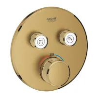 Grohe Grohtherm SmartControl Смесител за душ с 2 изхода и термостат, матово злато, Cool Sunrise