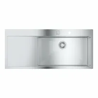 Grohe K1000 мивка от неръждаема стомана 116x52.1 см 1 леген с тава за отцеждане, дясна ориентация