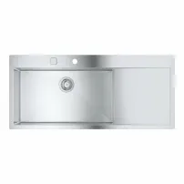 Grohe K1000 мивка от неръждаема стомана 116x52.1 см 1 леген с тава за отцеждане, лява ориентация