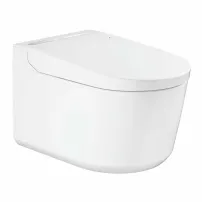 Grohe Sensia Pro Комплект за окачване на тоалетна чиния Rimless с електрическо биде в лъскаво бяло и капак с плавно затваряне