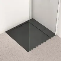 Ideal Standard i.life Ultra Flat S квадратно душ корито, наситено черно, 80x80 см