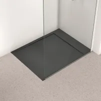 Ideal Standard i.life Ultra Flat S правоъгълно душ корито, наситено черно, 100x80 см